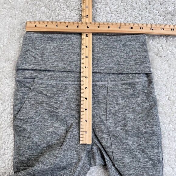 Aerie Offline The Hugger Foldover Hi Rise Flare Pant Gray - Picture 11 of 11